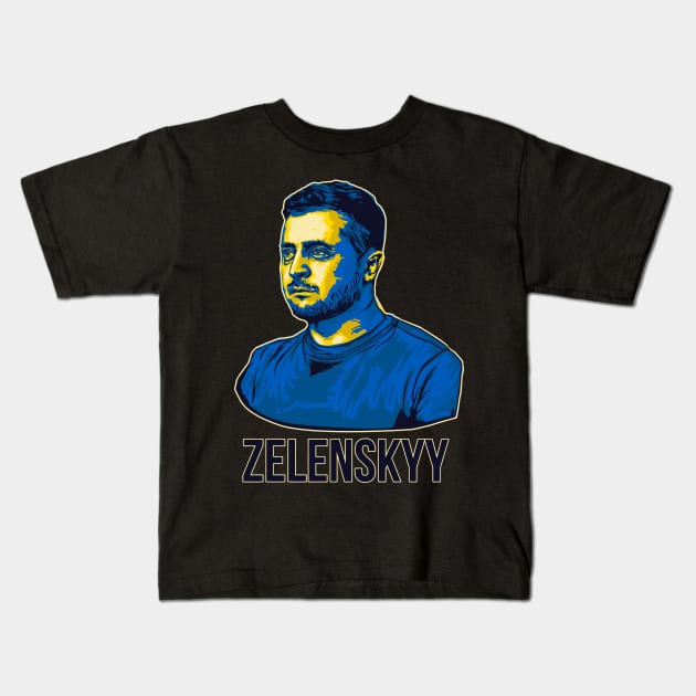 Zelenskyy Kids T-Shirt by ComPix